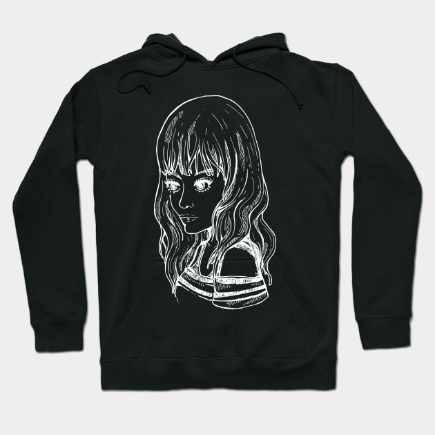 Portrait line art Hoodie by TKDoodle